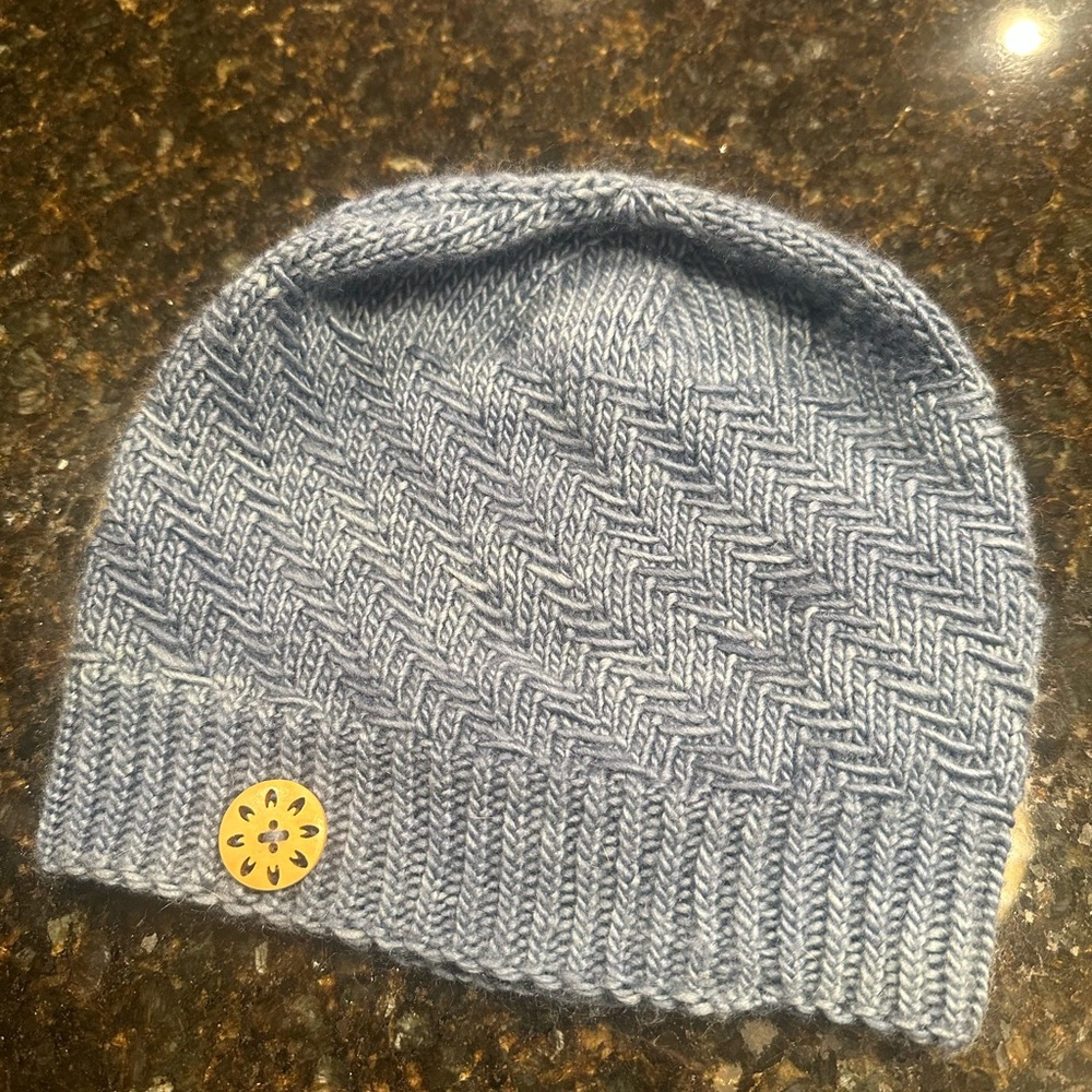 Blue Silk and Wool Handmade Hat - Picture 3 of 7